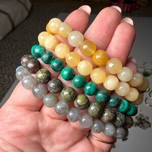 Natural Gemstone Bracelet Set